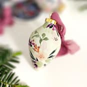 "Soft Green Floral Botanical Ornament" - Ornaments in green by Kate Nelson