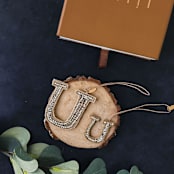 "Personalized Handmade Letter Ornament - Large U" - Ornaments in silver by Courtney Bedi