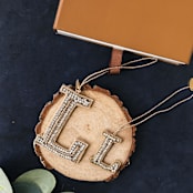 "Personalized Handmade Letter Ornament - Large L" - Ornaments in silver by Courtney Bedi