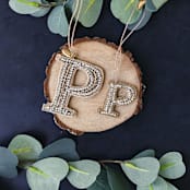 "Personalized Handmade Letter Ornament - Large P" - Ornaments in silver by Courtney Bedi