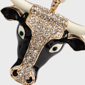 "Taurus hanging ornament" - Ornaments in black by Joanna Buchanan
