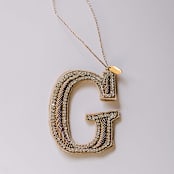 "Personalized Handmade Letter Ornament - Large G" - Ornaments in silver by Courtney Bedi