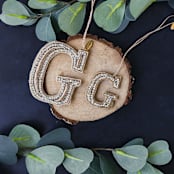 "Personalized Handmade Letter Ornament - Large G" - Ornaments in silver by Courtney Bedi