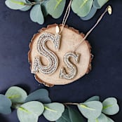 "Personalized Handmade Letter Ornament - Large S" - Ornaments in silver by Courtney Bedi