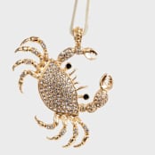 "Cancer hanging ornament" - Ornaments in gold by Joanna Buchanan