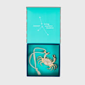 "Cancer hanging ornament" - Ornaments in gold by Joanna Buchanan