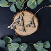 "Personalized Handmade Letter Ornament - Small A" - Ornaments in silver by Courtney Bedi