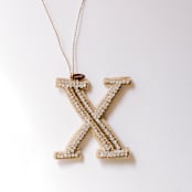 "Personalized Handmade Letter Ornament - Large X" - Ornaments in silver by Courtney Bedi