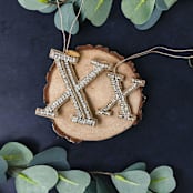 "Personalized Handmade Letter Ornament - Large X" - Ornaments in silver by Courtney Bedi