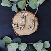 "Personalized Handmade Letter Ornament - Large J" - Ornaments in silver by Courtney Bedi