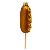 "Corn Dog Food Polish Mouth Blown Glass Christmas Ornament" - Ornaments in brown by Pinnacle Peak Trading Company