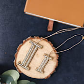 "Personalized Handmade Letter Ornament - Large I" - Ornaments in silver by Courtney Bedi