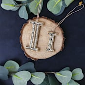 "Personalized Handmade Letter Ornament - Large I" - Ornaments in silver by Courtney Bedi