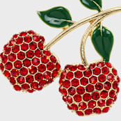 "Cherry hanging ornament" - Ornaments in red by Joanna Buchanan