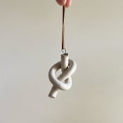 "Ceramic Knot Ornament" - Ornaments in white by Sidney Field