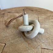 "Ceramic Knot Ornament" - Ornaments in white by Sidney Field