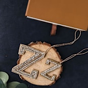 "Personalized Handmade Letter Ornament - Large Z" - Ornaments in silver by Courtney Bedi