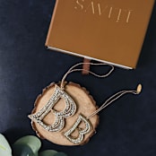 "Personalized Handmade Letter Ornament - Large B" - Ornaments in silver by Courtney Bedi