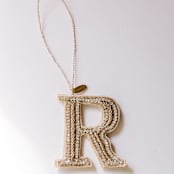 "Personalized Handmade Letter Ornament - Large R" - Ornaments in silver by Courtney Bedi