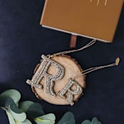 "Personalized Handmade Letter Ornament - Large R" - Ornaments in silver by Courtney Bedi