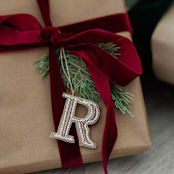 "Personalized Handmade Letter Ornament - Large R" - Ornaments in silver by Courtney Bedi