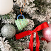 "Baking Spirits Bright Christmas Tree Mug Ornament - Set of 1" - Ornaments in green by Jollity and Co