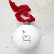 "Personalized w/Name on the back/2025 Ceramic Christmas Ornament/ 3.5"" - Ornaments in red by AlisonJerry