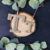 "Personalized Handmade Letter Ornament - Large T" - Ornaments in silver by Courtney Bedi