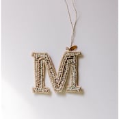 "Personalized Handmade Letter Ornament - Large M" - Ornaments in silver by Courtney Bedi