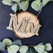 "Personalized Handmade Letter Ornament - Large M" - Ornaments in silver by Courtney Bedi