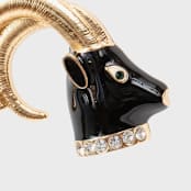 "Capricorn hanging ornament" - Ornaments in black by Joanna Buchanan