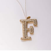 "Personalized Handmade Letter Ornament - Large F" - Ornaments in silver by Courtney Bedi