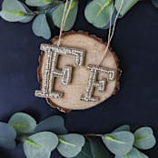"Personalized Handmade Letter Ornament - Large F" - Ornaments in silver by Courtney Bedi