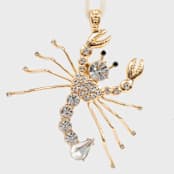 "Scorpio hanging ornament" - Ornaments in gold by Joanna Buchanan