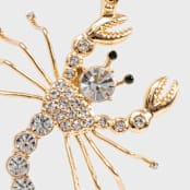 "Scorpio hanging ornament" - Ornaments in gold by Joanna Buchanan
