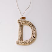 "Personalized Handmade Letter Ornament - Large D" - Ornaments in silver by Courtney Bedi