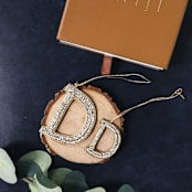 "Personalized Handmade Letter Ornament - Large D" - Ornaments in silver by Courtney Bedi