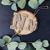 "Personalized Handmade Letter Ornament - Large N" - Ornaments in silver by Courtney Bedi
