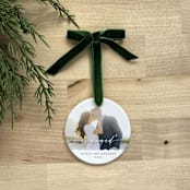 "Personalized Engagement Photo Ornament" - Ornaments in white by Holly Whitcomb