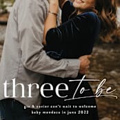 "Three to be" - Pregnancy Announcements in Flour by Lea Delaveris - Detail