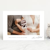 "Signed By Us" - Pregnancy Announcements in Moon by Nicole Walsh - Front