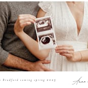 "Signed By Us" - Pregnancy Announcements in Moon by Nicole Walsh - Detail