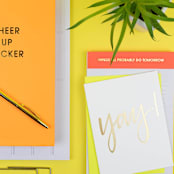 "Things I'll Probably Do Tomorrow - Lined Notepad" - Notepad in orange by Chez Gagné
