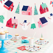 "Snow Day Build Your Own Snow Globe Sticker Set" - Party Favors in multicolor by Jollity and Co