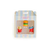 "Classic Fast Food Combo Erasers - Set of 3" - Party Favors in multicolorassorted-colors by Jollity and Co