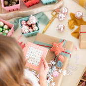"Jingle All the Way Nail Stickers - Set of 1 Sheet of 64 Nail Stickers" - Party Favors in multicolor by Jollity and Co