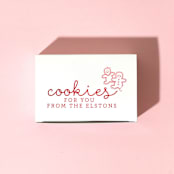 "Custom Christmas Cookie Box, set of 50" - Party Favors in natural by ForYourParty