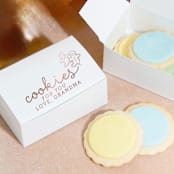 "Custom Christmas Cookie Box, set of 50" - Party Favors in natural by ForYourParty