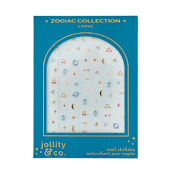 "Zodiac Libra Nail Stickers - Set of 1 Sheet, 100 Nail Stickers" - Party Favors in multicolor by Jollity and Co