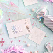 "Frosted Temporary Tattoos" - Party Favors in multicolor by Jollity and Co